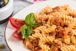 Макароны по-флотски (острый)